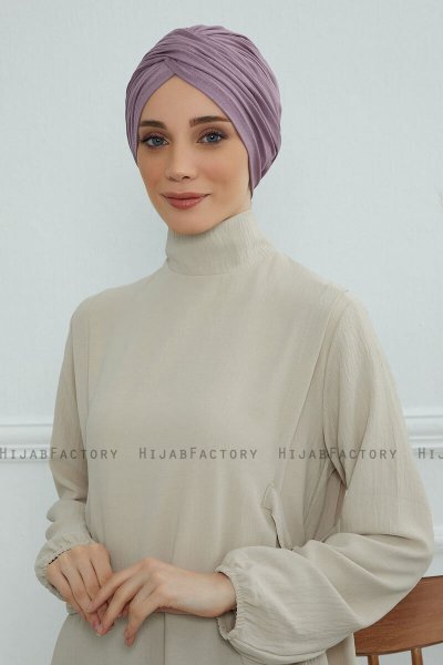 Fiona - Turbante Di Cotone Lilac