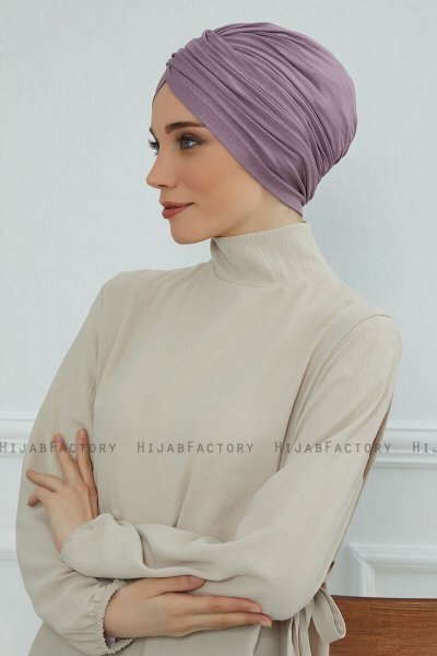 Fiona - Turbante Di Cotone Lilac