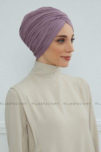 Fiona - Turbante Di Cotone Lilac