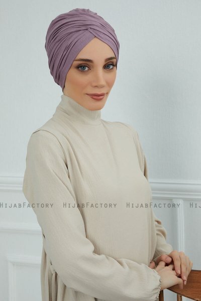 Fiona - Turbante Di Cotone Lilac