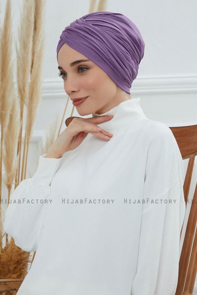 Fiona - Turbante Di Cotone Violet