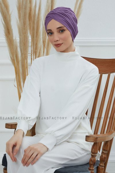 Fiona - Turbante Di Cotone Violet