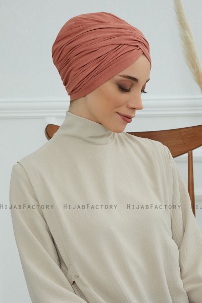 Fiona - Turbante Di Cotone Salmone