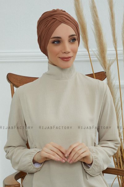 Fiona - Turbante Di Cotone Caramel