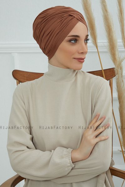 Fiona - Turbante Di Cotone Caramel