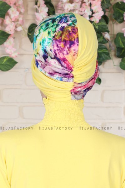 Fiona - Turbante Di Cotone Yellow Paint