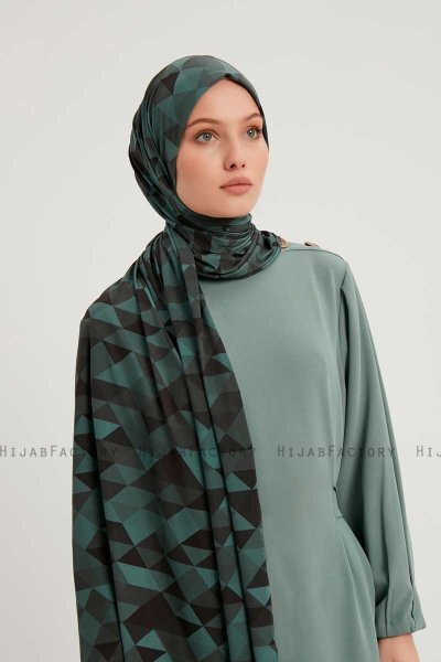 Banou - Hijab Fantasia Blu Petrolio