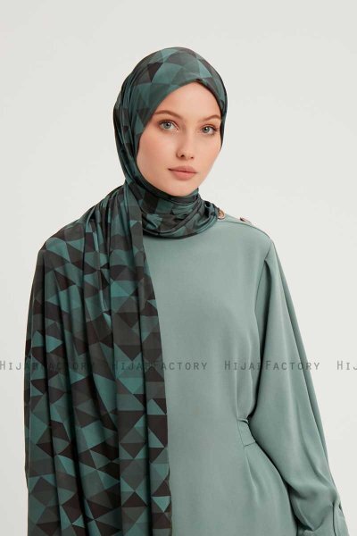 Banou - Hijab Fantasia Blu Petrolio