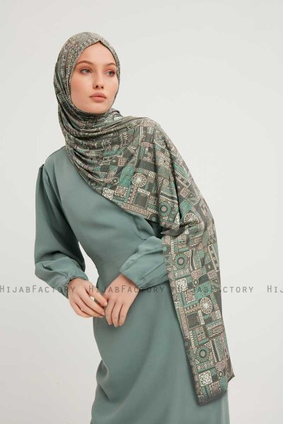 Gulya - Hijab Fantasia Verde Scuro