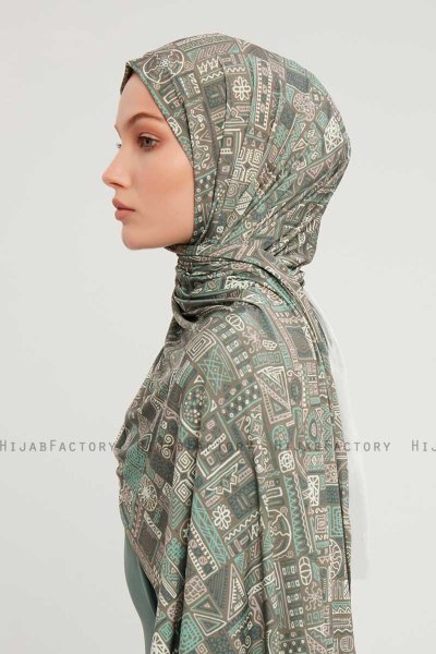 Gulya - Hijab Fantasia Verde Scuro