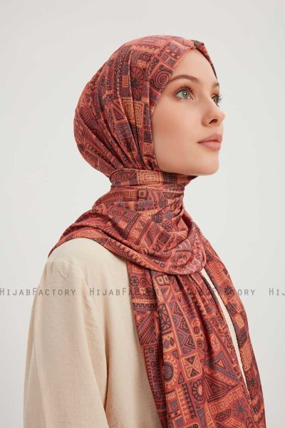 Gulya - Hijab Fantasia Rosso Mattone