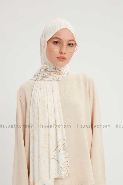 Fadime - Hijab Fantasia Pearl White