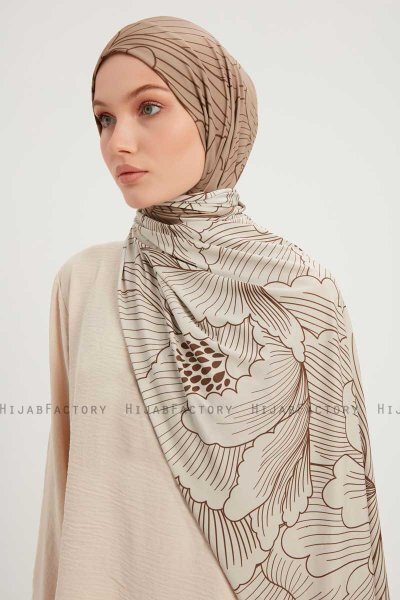 Fadime - Hijab Fantasia Marrone Chiaro