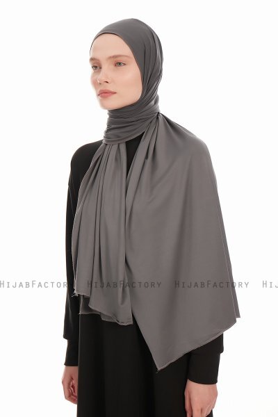 Farah - Hijab Jersey Grigio Scuro