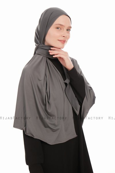 Farah - Hijab Jersey Grigio Scuro