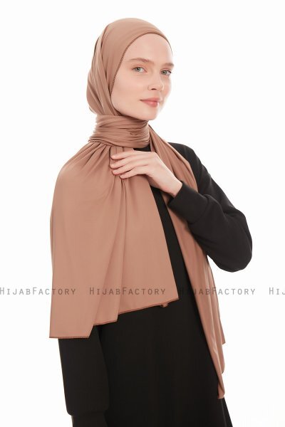 Farah - Hijab Jersey Marrone Chiaro