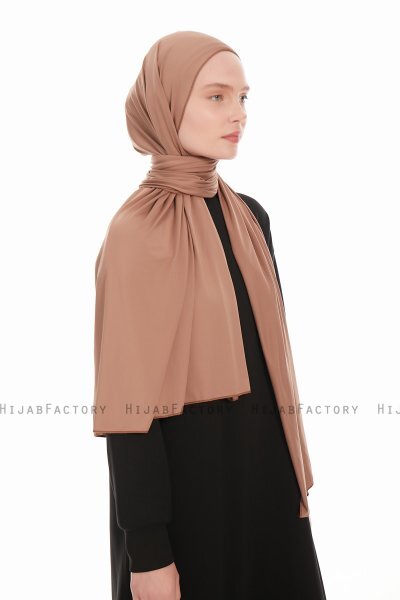Farah - Hijab Jersey Marrone Chiaro