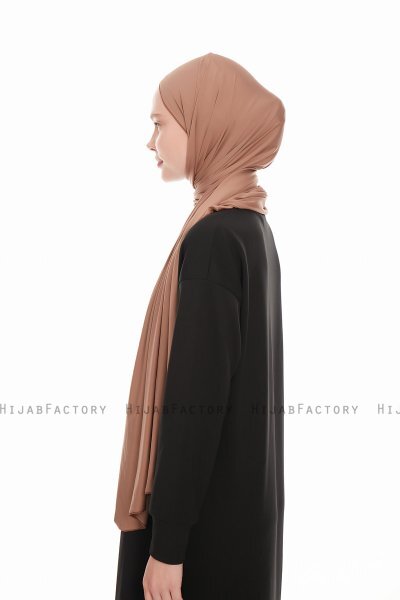 Farah - Hijab Jersey Marrone Chiaro