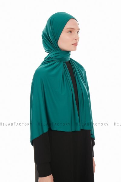 Farah - Hijab Jersey Verde Scuro