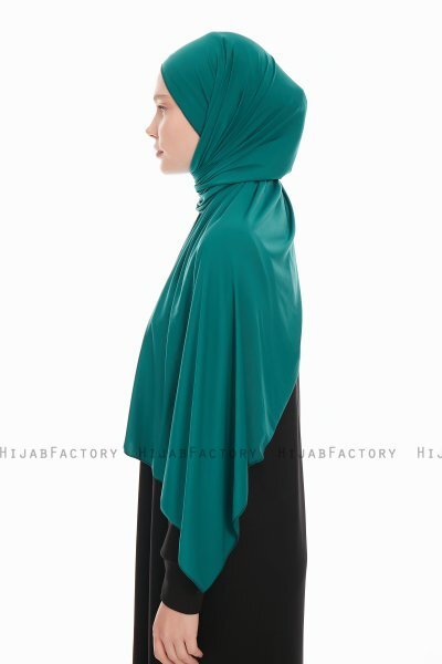 Farah - Hijab Jersey Verde Scuro