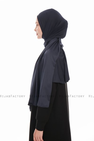 Farah - Hijab Jersey Blu Navy