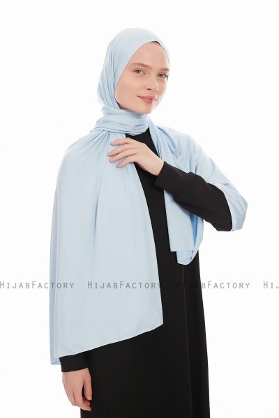 Farah - Hijab Jersey Azzurro