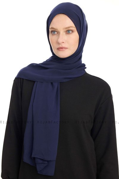Hijab Chiffon - Blu Navy