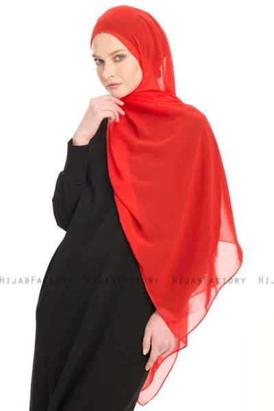 Hijab Chiffon - Rosso