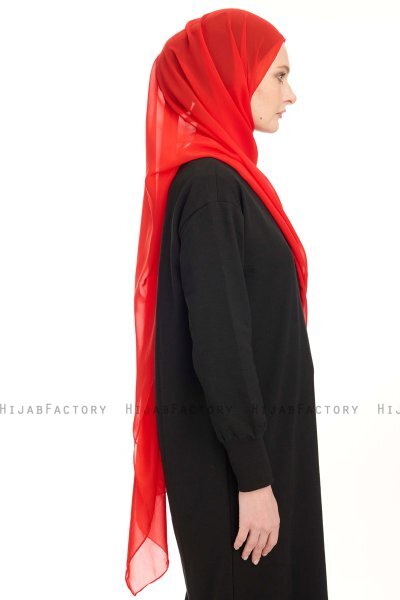 Hijab Chiffon - Rosso