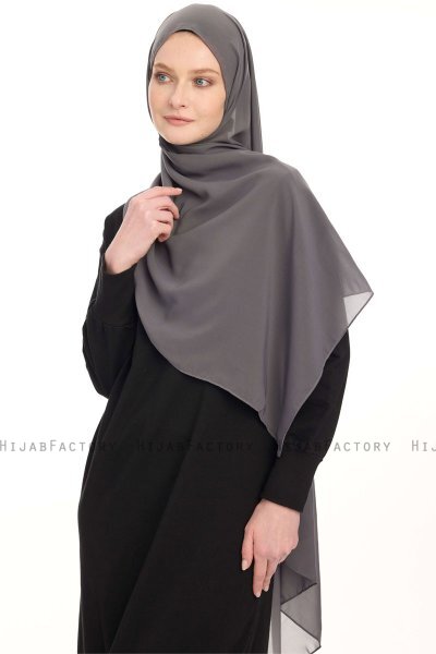 Hijab Chiffon - Grigio Scuro