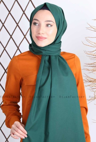Alida - Hijab Di Cotone Verde Scuro - Mirach