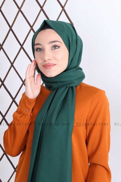 Alida - Hijab Di Cotone Verde Scuro - Mirach