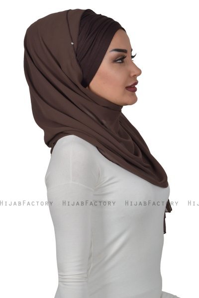 Alva - Hijab & Bonnet Pratico Marrone