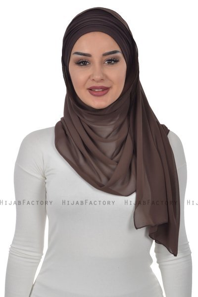 Alva - Hijab & Bonnet Pratico Marrone