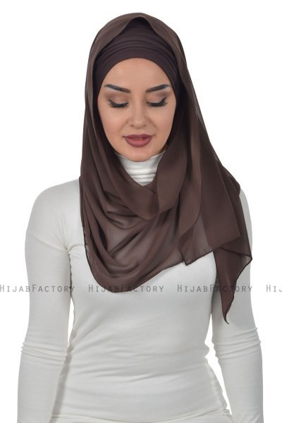 Alva - Hijab & Bonnet Pratico Marrone
