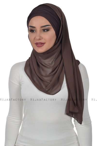 Alva - Hijab & Bonnet Pratico Marrone
