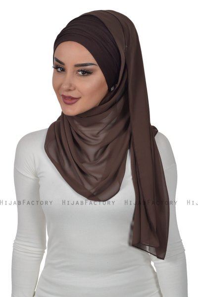 Alva - Hijab & Bonnet Pratico Marrone