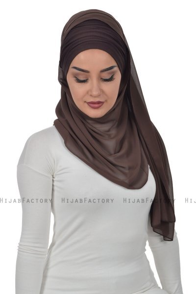 Alva - Hijab & Bonnet Pratico Marrone