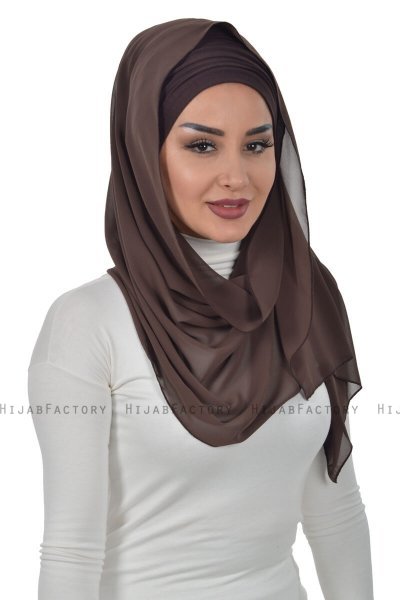 Alva - Hijab & Bonnet Pratico Marrone