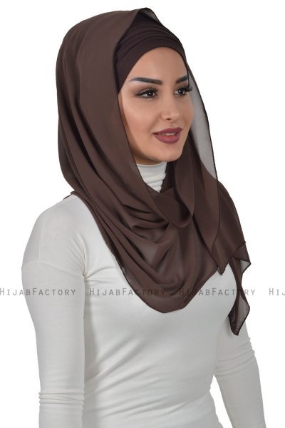 Alva - Hijab & Bonnet Pratico Marrone