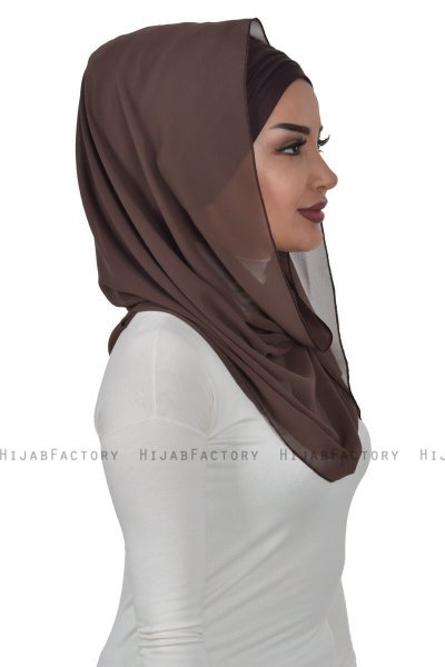 Alva - Hijab & Bonnet Pratico Marrone