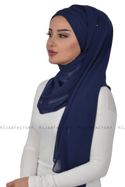 Alva - Hijab & Bonnet Pratico Blu Navy