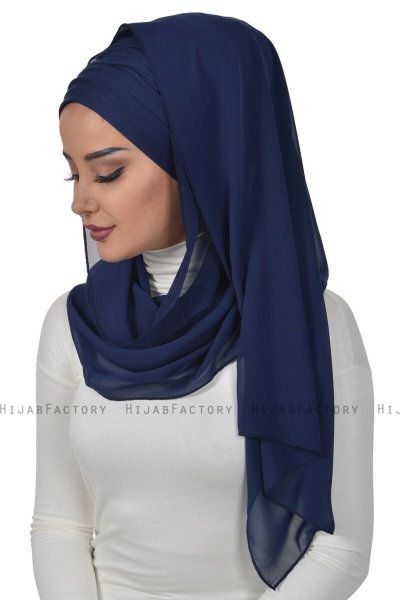 Alva - Hijab & Bonnet Pratico Blu Navy