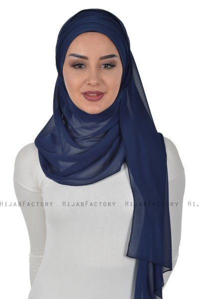 Alva - Hijab & Bonnet Pratico Blu Navy