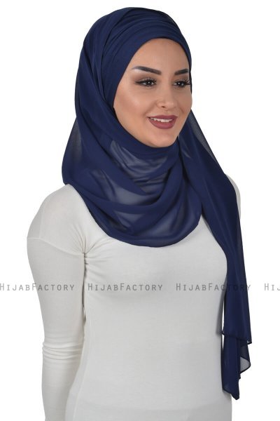 Alva - Hijab & Bonnet Pratico Blu Navy
