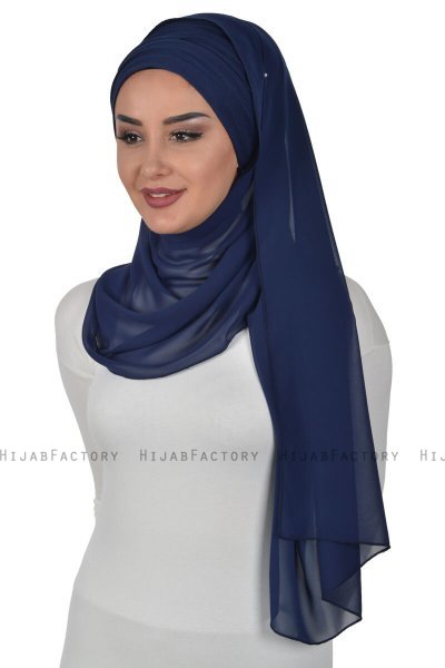 Alva - Hijab & Bonnet Pratico Blu Navy
