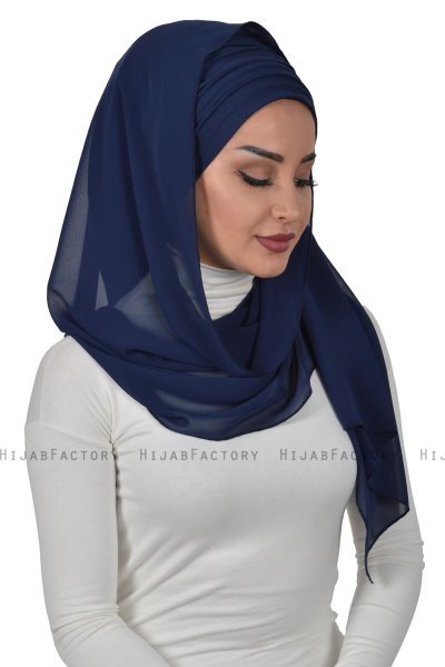 Alva - Hijab & Bonnet Pratico Blu Navy