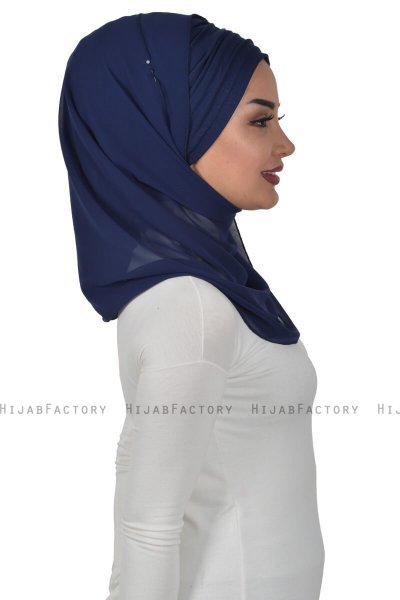 Alva - Hijab & Bonnet Pratico Blu Navy