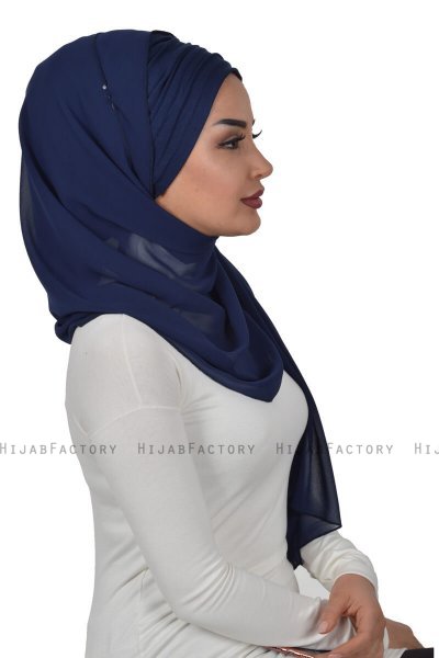Alva - Hijab & Bonnet Pratico Blu Navy