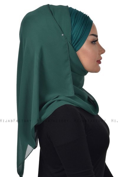 Alva - Hijab & Bonnet Pratico Verde Scuro
